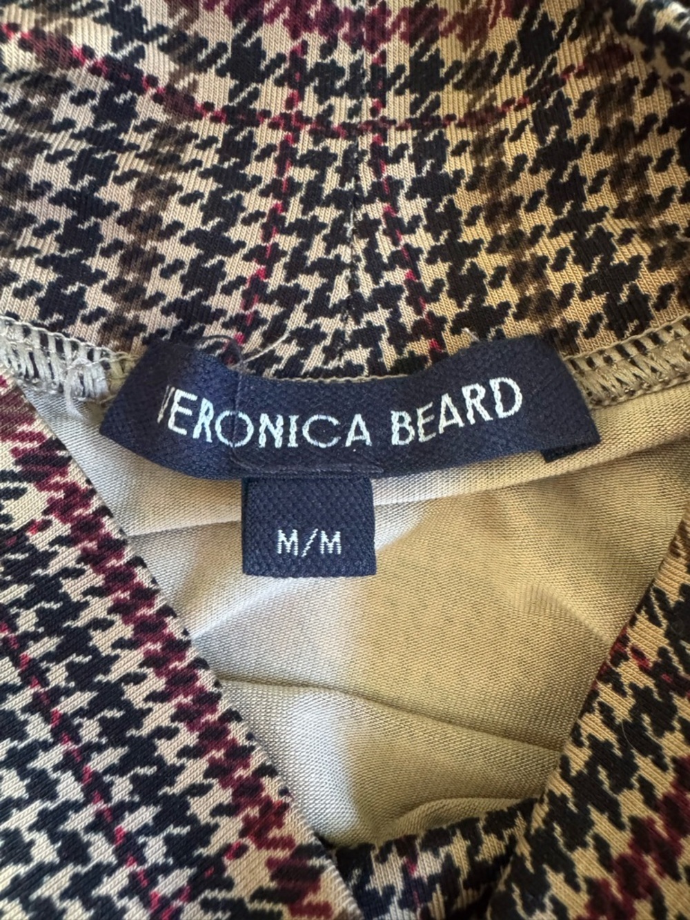 NWOT Veronica Beard Nate Houndstooth Top Sz M - Picture 6 of 10